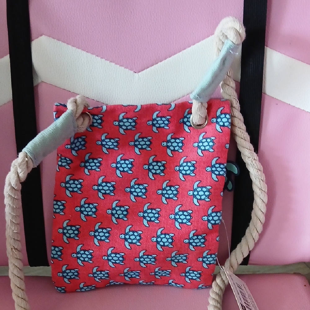Sea Life Pink and Blue Crossbody Bag - Picture 6 of 8